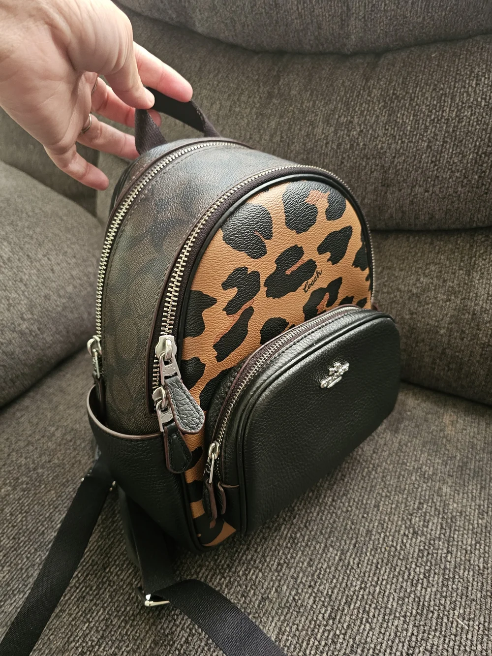 Coach print backpack